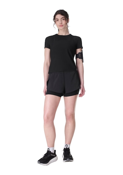 Sweaty Betty Sweaty Betty Zero Gravity Race Fit Tee Kadın Siyah Koşu Tişört Blk Siyah