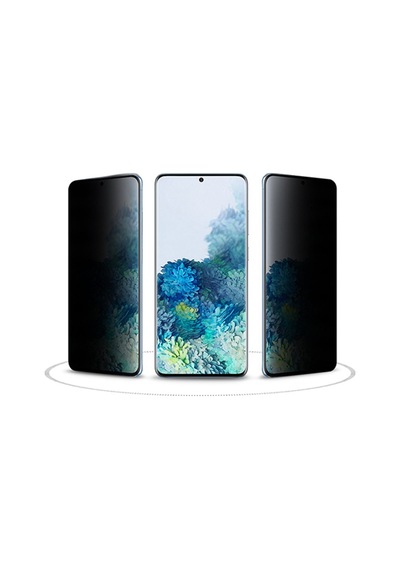 Samsung Uyumlu Galaxy S20 Fe 3D Full Privacy Gizlilik Tempered Cam Ekran Koruyucu Siyah