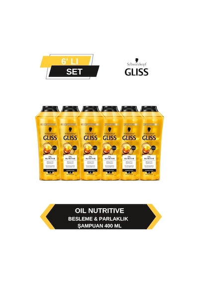 Oil Nutritive Şampuan 400ml X 6'lı Set