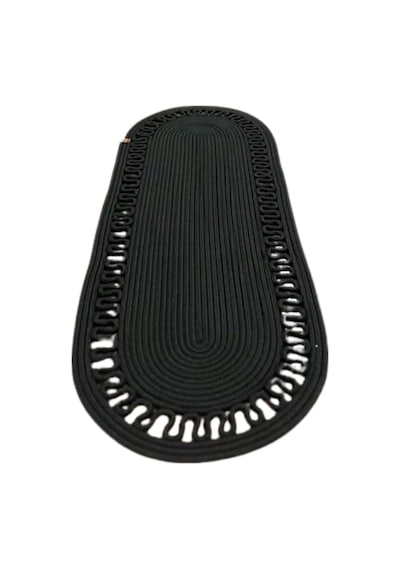 Tr Moderin Doğal Jüt, Desenli, Siyah, Amerikan Servis, Masa, Sehpa Örtüsü Runner. 35x100 Siyah Genel
