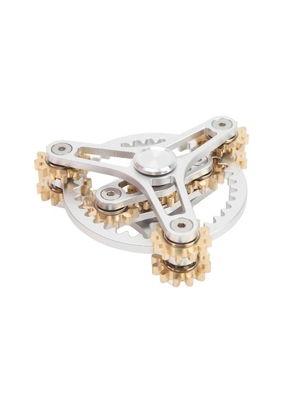 Edc & Yeni Nesil Stres Çarkı 9 Dişli Metal Gear Linkage Fidget Spinner Hassas Mekanik Gyro, Cnc Metal Gövde