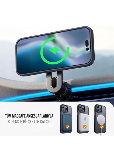 İphone 13 Pro İçin Kılıf Kamera Korumalı Magsafe İle Uyumlu Kablosuz Şarj Özellikli Mat Şeffaf Renkli Telefon Kılıfı Siyah