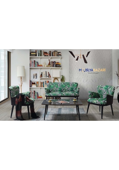 Mobilyabazari Elfida Çay Seti (Salon, Balkon, Ofis) 2+1+1