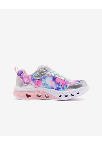 Skechers Flutter Heart Lıghts - Blurred Love Büyük Kız Çocuk Gri Işıklı Spor Ayakkabı 303255l Sllp