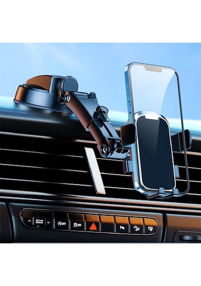 Torpido Üstü 360 Derece Dönebilen 25,5 Cm Telefon Tutacağı Krom / Syte200