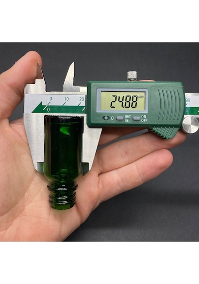 10ml Yeşil Cam Damlalıklı Şişe , Gümüş Metal Kapak , 10 Cc Yeşil
