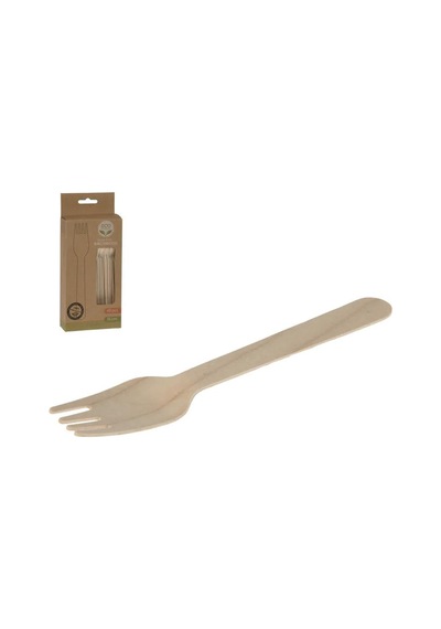 Tahta Çatal 40 Adet 16cm Ahşap