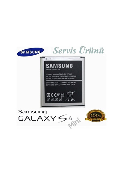 Samsung Uyumlu Galaxy S4 Mini Batarya Servis Ürünü İ9190 1900 Mah Eb-B50