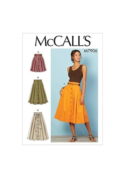 Mccall&apos S Pattern Company Kadın Diz Boyu Pileli Etek, Bedenler 14-22 Dikiş Deseni