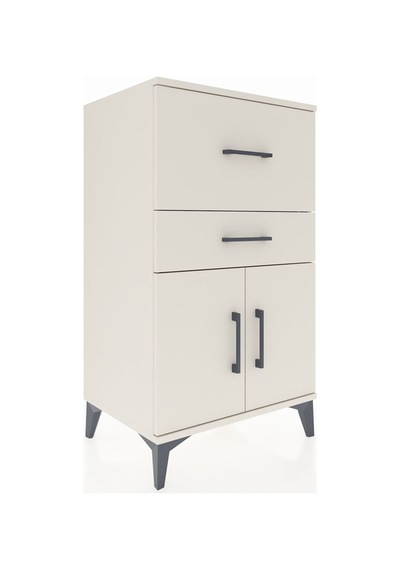 Hyperion Komodin Tek Raflı 2 Çekmeceli 2 Kapaklı 60x44x106 Aytaşı-aytaşı Aytası