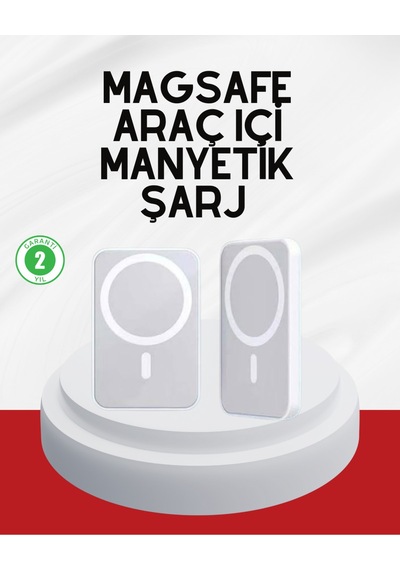 Şık Tasarımlı Magsafe Araç Telefon Tutucu Type-c Girişli Sarı