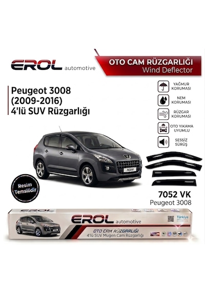 Peugeot 3008 (2009-2016) 4'Lü Hb Cam Rüzgarliği