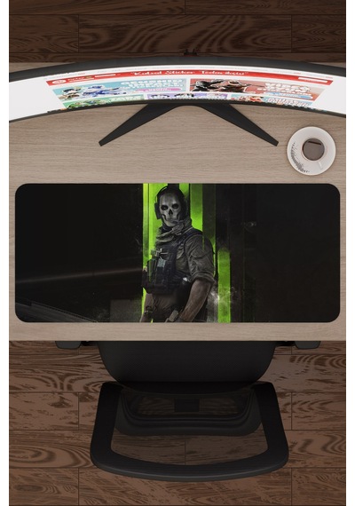 Call Of Duty Kaymaz Dikişli Kauçuk Oyuncu Mousepad V4 - 70x30 Xl Gaming Mouse Pad Fare Altlığı