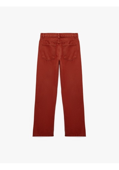 Koton Pamuklu Normal Bel Düğmeli Cepli Uzun Kesim Düz Paça Pantolon - Straight Jeans Kahverengi 7wal40118mw Kahve Koton Pamuklu Normal Bel Düğmeli Cepli Uzun Kesim Düz Paça Pantolon - Straight Jeans Kahverengi 7wal40118mw Kahve