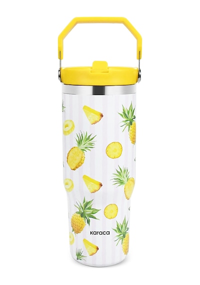 Karaca Strio Ananas Çelik Sızdırmaz Termos 900 Ml Sarı