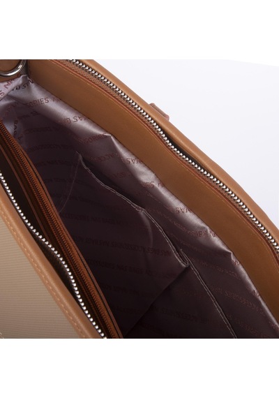 Nas Bag Kadın Omuz Çantası Spor Şık Ayarlanabilir Omuz Askılı Kum Taba Kahve Lacst 33x27x12 Cm Kum - Taba