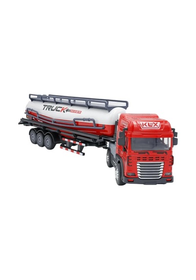 1:24 Ölçek Diecast Metal Kafa Işıklı Ve Sesli Oyuncak Tanker Tırı - Ayrılabilir Dorseli Model Araba