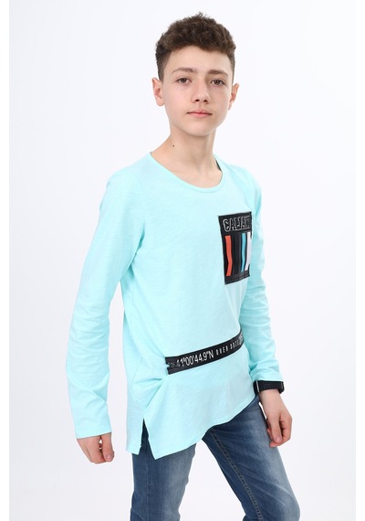 Toontoy Kids Toontoy Erkek Çocuk Tişört Mint Yeşili