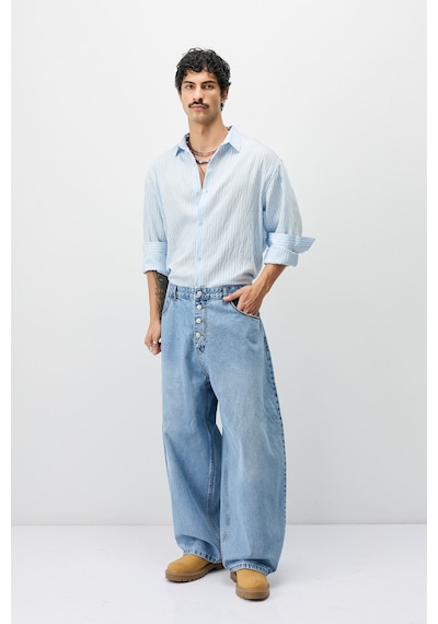 Vamos Barrel Fit Jeans Açık Mavi