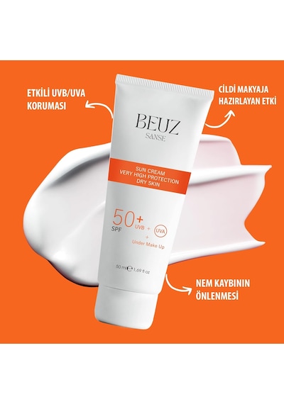 Sanse Spf50+ Kuru Ciltler İçin Çok Yüksek Korumalı Güneş Kremi & Makyaj Bazı - 50 Ml