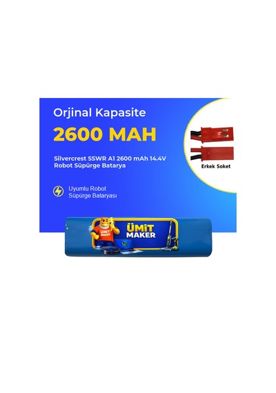 Silvercrest Sswr A1 2600 Mah 14.4v Robot Süpürge Batarya