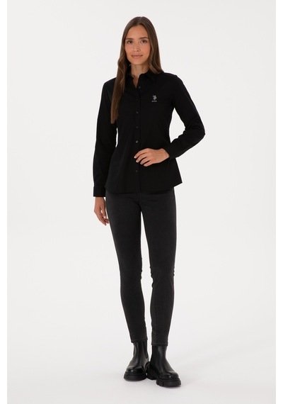 U.s. Polo Assn. Kadın Siyah Gömlek Basic 50307989-vr046 Siyah