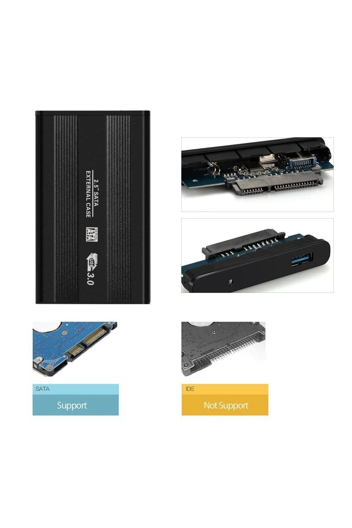 2.5 Hdd Kutusu Usb 3.0 Hardisk Kutusu Metal Gövde Harici Kutu Ssd Kutusu Desteği Windows Mac Için