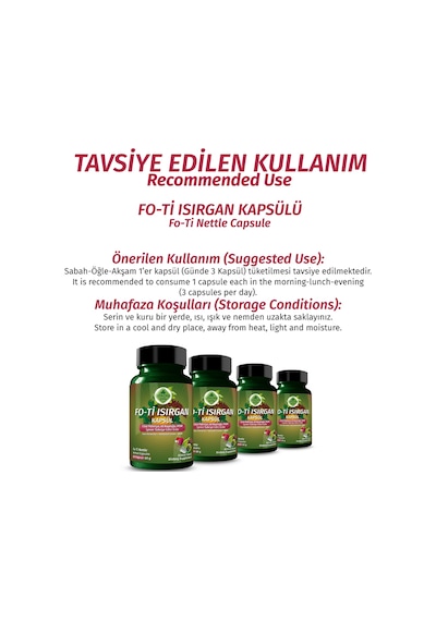 Gökçek Şifa Fo-Ti 1000 MG Isırgan Kapsül 60 Kapsül