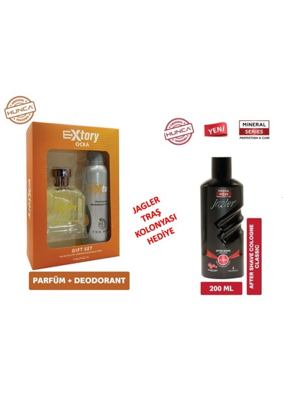 Erkeklere Özel Set Extory Ocra Parfüm Seti + Jagler Tıraş Kolonyası Fresh - Marin