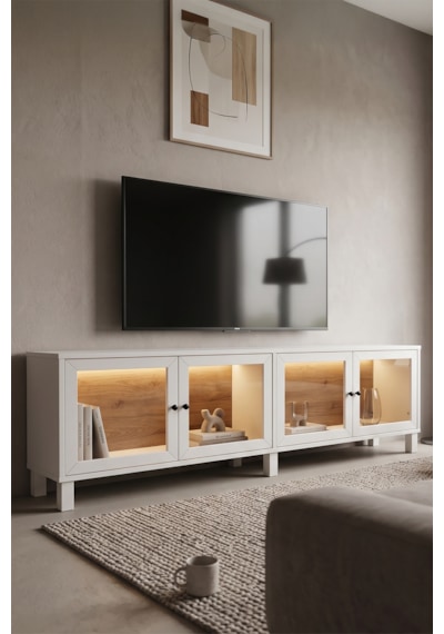 Robin Home Prime Temperli Cam Kapaklı Neon Led Işıklı Tv Ünitesi Tv Sehpası Vitrin Ahşap Ayaklı Sepet-beyaz Robin Home Prime Temperli Cam Kapaklı Neon Led Işıklı Tv Ünitesi Tv Sehpası Vitrin Ahşap Ayaklı Sepet-beyaz