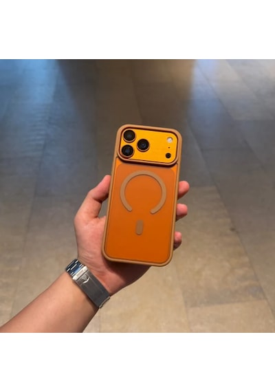 Apple iPhone 17 Pro Max Magsafe Uyumlu Renkli Şeffaf Kılıf Kahverengi
