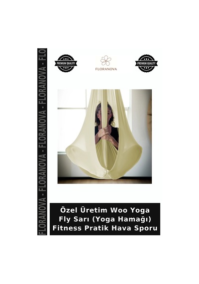 Özel Üretim Woo Yoga Fly Sarı Yoga Hamağı Fitness Pratik Hava Sporu
