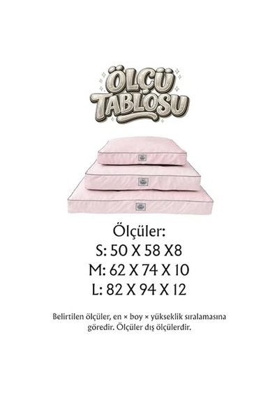 Silky Paw, Çıkarılabilir Kılıf, Kolay Temizlenebilen, Konforlu, Kaydırmaz Tabanlı, Kedi-köpek Yatağı Krem, Medium