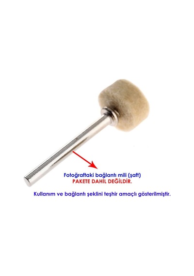 Dremel Için Polisaj Yün Keçesi - 10 Adet (Çap:13Mm)