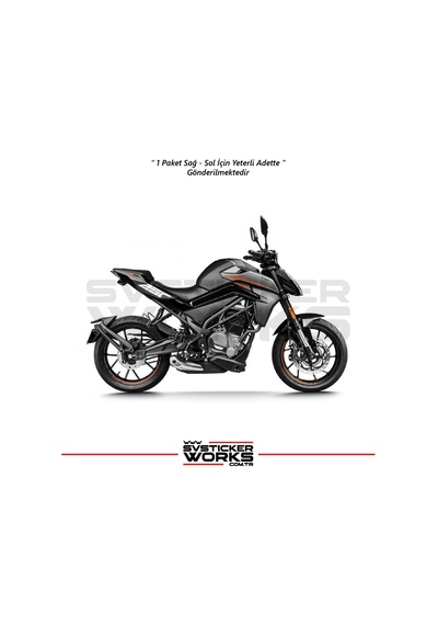 Cfmoto 250nk Sticker Arka Kuyruk Üzeri Sağ Sol 250 Yazısı Beyaz
