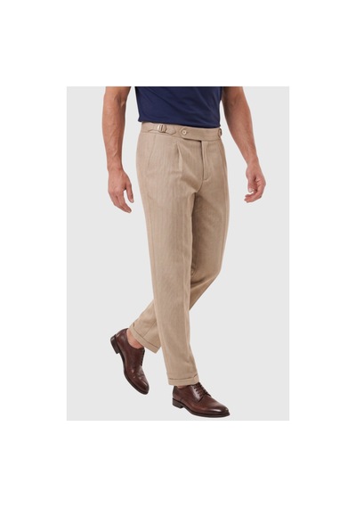 Deepsea Erkek Camel Safari Ceketli Slim Fit 2'li Takım Elbise Pileli Duble Paça Pantolon 2600723 Deepsea Erkek Camel Safari Ceketli Slim Fit 2'li Takım Elbise Pileli Duble Paça Pantolon 2600723
