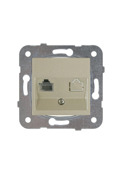 Viko Artline Novella Bronz Tekli Nümeris Cat-3 Telefon Prizi Çerçevesiz 92605232