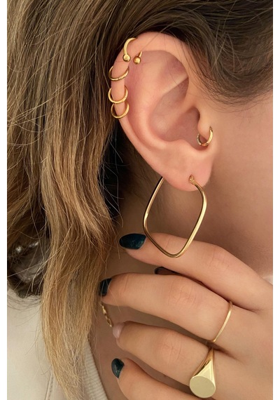 14 Ayar Kare Halka Küpe