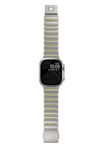 Watch 7 45mm Zore Krd-152 Titanyum Silikon Kordon - Gri-turuncu