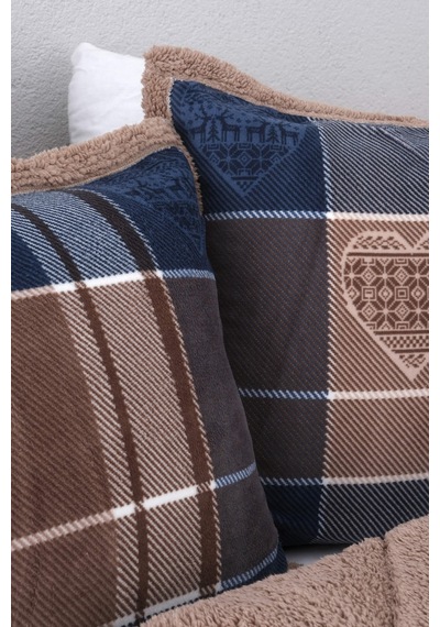 Merinos Comforter Rida Çift Kişilik Yorgan Seti - İndigo