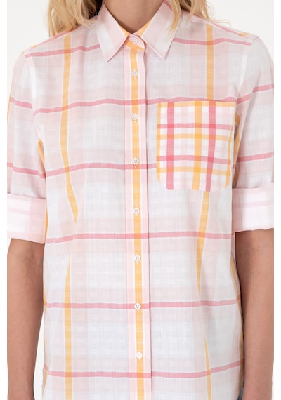 U.S. Polo Assn. Kadın Pembe Uzun Kollu Tunik Gömlek 50299591-VR167