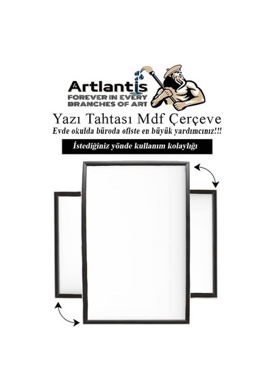Artlantis Duvara Monte Beyaz Yazı Tahtası 45x60 Cm Mdf 1 Adet Laminant Yazı Tahtası Mdf Çerçeveli Askılı Okul Of Genel