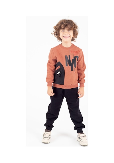 Mnk Baby & Kids Erkek Çocuk Cep Detaylı Baskılı Eşofman Takımı M00756 Kiremit Mnk Baby & Kids Erkek Çocuk Cep Detaylı Baskılı Eşofman Takımı M00756 Kiremit