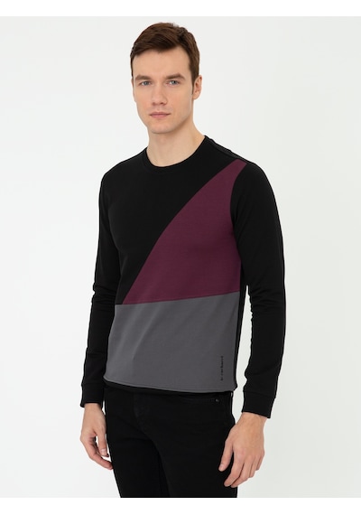 Siyah Slim Fit Sweatshirt