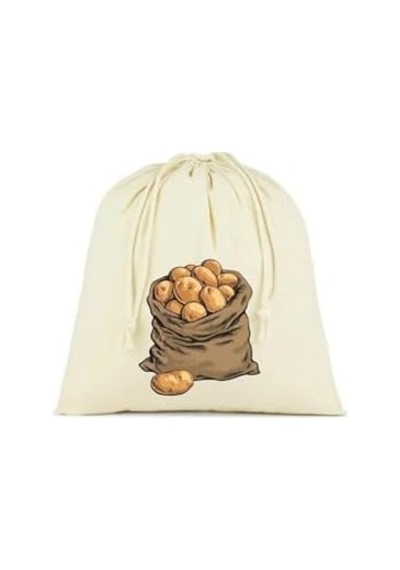 Stonehill Patates, Soğan Ve Sarmısak Saklama Torbası, 3&apos Lü Set, Ham Bez Kumaş, Çekme İpli 4296