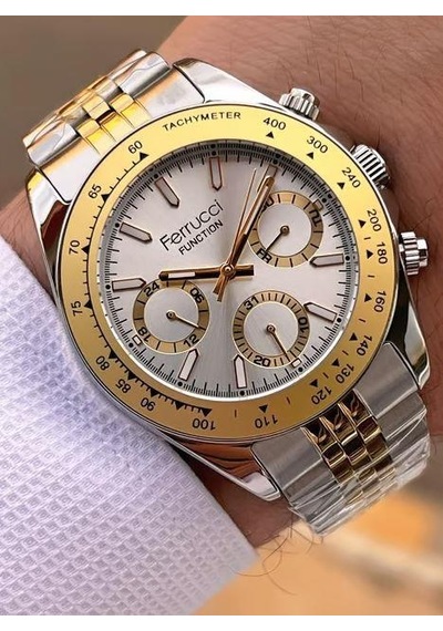 Ferrucci Fcf 1025 03648m.06 Fonksiyonlu Erkek Kol Saati Metalik Gri