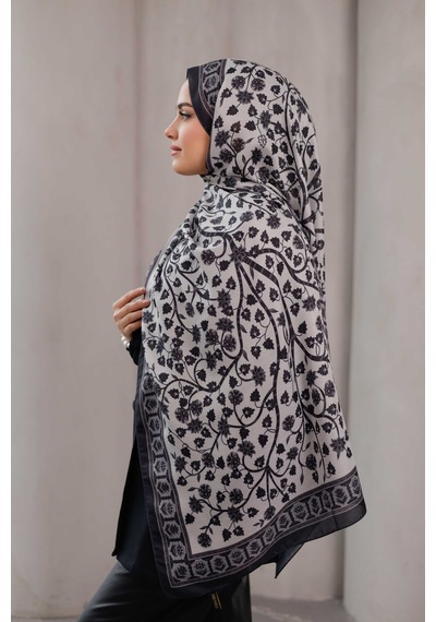 Mimiyum Alya Desen Soft Şal Siyah