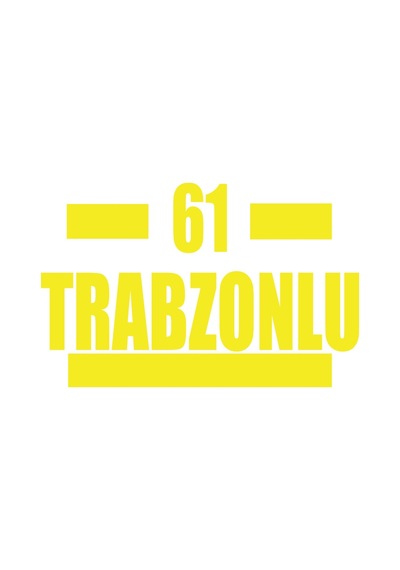 61 Trabzonlu Araba Sticker 17x17 Cm Sarı