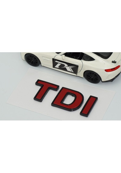 Dk Tuning Tdi Bagaj 3 Kırmızı Siyah Abs Yazı Logo Volkswagen İle Uyumlu Bagaj Arma