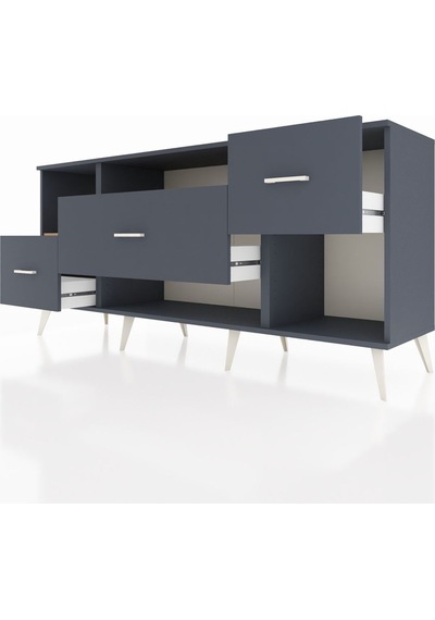 Hyperion Konsol 2 Raflı 3 Çekmeceli 176x44x83 Antrasit-çam/antrasit Çam/antrasit Hyperion Konsol 2 Raflı 3 Çekmeceli 176x44x83 Antrasit-çam/antrasit Çam/antrasit
